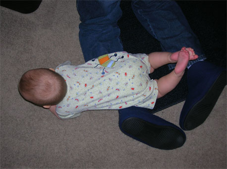 Crawling Over Dad